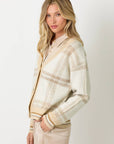 Mystree Plaid Sweater Cardigan