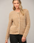 FATE - TEXTURED KNIT CARDIGAN