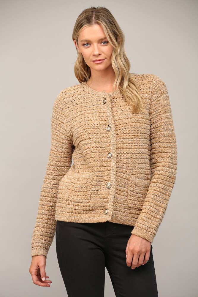 FATE - TEXTURED KNIT CARDIGAN