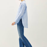Be Cool - COTTON LINEN BLEND LONG SLEEVE BUTTON UP SHIRT