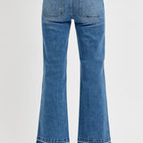 RISEN Raw Hem Ankle Bootcut Jeans (Plus Size only)