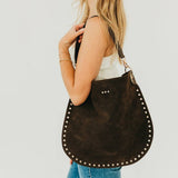 Pretty Simple - OG Rosalie Rivet Suede Hobo Bag - Original Strap