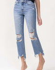 Lovervet High Rise Distressed Straight Jeans