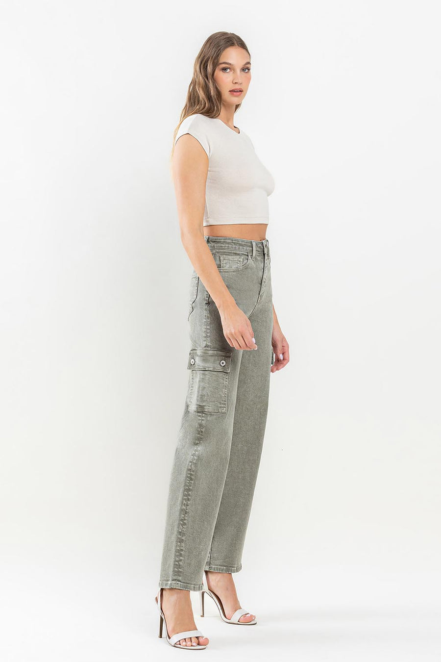 Vervet by Flying Monkey 90's Super High Rise Cargo Jeans (online only)