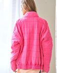 Washed Soft Comfy Quilting Zip Closure Jacket (Various colors), Davi & Dani