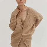 Crescent  - Mave Brushed Ribbed Sweater Dress Two-piece Set