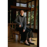 FUN2FUN - TEXTURE CHIFFON PLEATED MAXI SKIRT