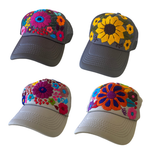Lumily - Tulum Hand Embroidered Trucker Flower Hat - Mexico