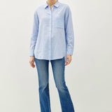 Be Cool - COTTON LINEN BLEND LONG SLEEVE BUTTON UP SHIRT