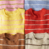 VERY J -Striped Knit Sweater Vest Top
