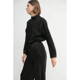 FUN2FUN - SATIN MOCK NECK BLOUSE