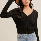 Pointelle Cardigan, By Hem and Thread
