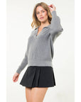 THML - Collared Knit Sweater