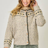Mystree - Fair Isle Sweater Cardigan