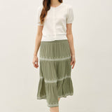 Be Cool - POINTELLE SHORT SLEEVE CARDIGAN