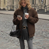 Most Wanted USA - Suede Belt with Organic Shape Buckle