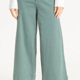 Wide Leg Crop in Sage Leaf, by OAT