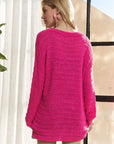 ADORA Oversized V-Neck Drop Shoulder Long Sleeve Sweater