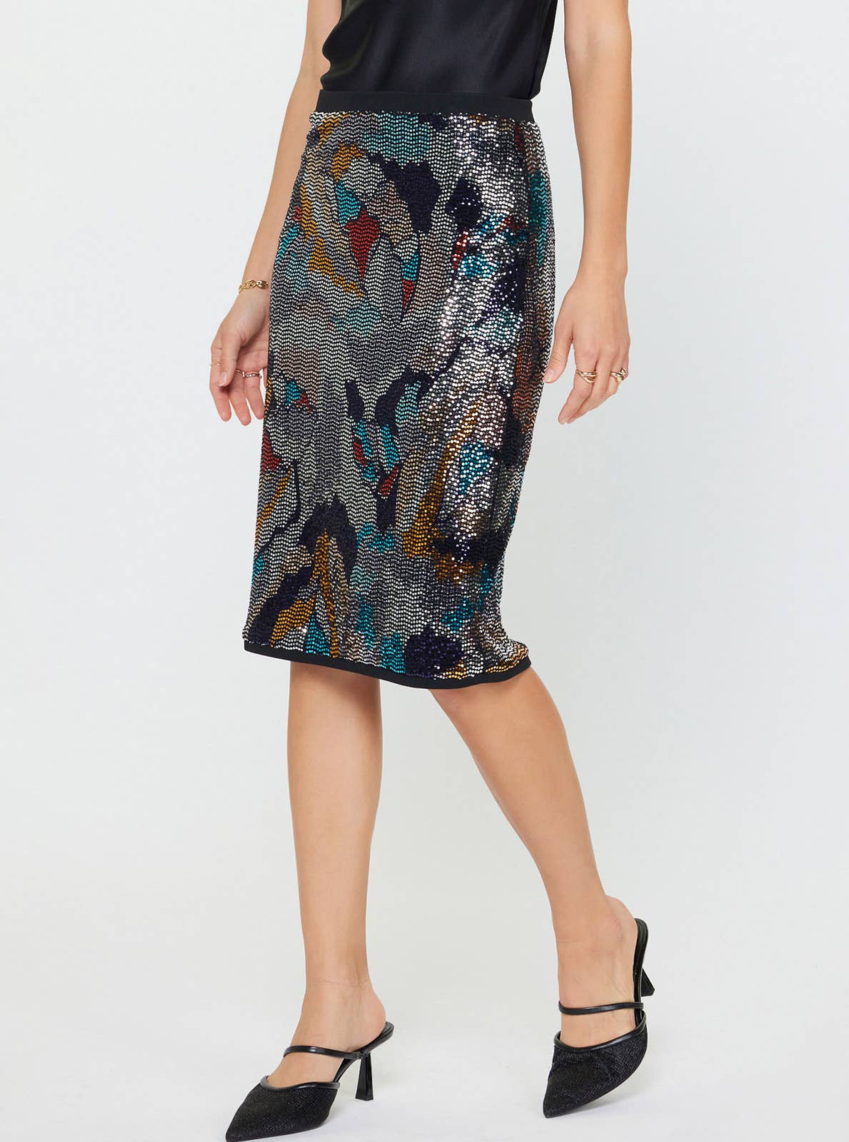 Current Air - Metallic Sequin Skirt