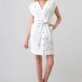 Sleeveless Button Dress, Hashttag