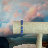 Blue jade & gold bracelet, Zhanna Jewelry