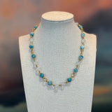 Larimar and Opal Necklace, Zhanna Jewelry
