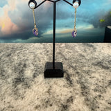 Glass and Pearl dangle earrings, Zhanna Jewelry