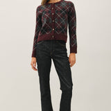 Be Cool - Wool Blend Argyle Cardigan