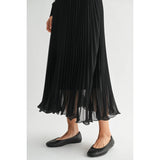 FUN2FUN - TEXTURE CHIFFON PLEATED MAXI SKIRT
