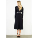 THML - Long Sleeve Collared Knit Dress