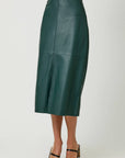 Mystree  Leather Midi Skirt