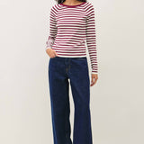 Be Cool - STRIPED SLIM FIT RAGLAN SLEEVE SWEATER