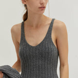 Crescent Mave Brushed Ribbed Sweater Dress Two-piece Set