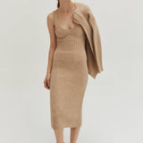 Crescent  - Mave Brushed Ribbed Sweater Dress Two-piece Set