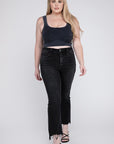 Plus Size High Rise Crop Flare Jeans, Vervet by Flying Monkey