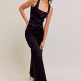 Hidden Jeans - Black Clean Stretch 32in Inseam Wideleg NORI
