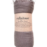 Rubyzaar - Boho Scarf - TAUPE