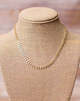 Swara Jewelry LLC - Chevron silver Plated Necklace