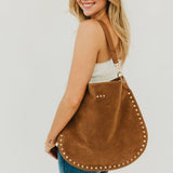 Pretty Simple - OG Rosalie Rivet Suede Hobo Bag - Original Strap