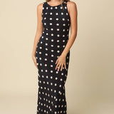 Olivaceous - Frankie Polka Dot Sleeveless Maxi Dress