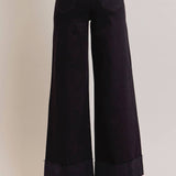 Hidden Jeans - Black Clean Stretch 32in Inseam Wideleg NORI