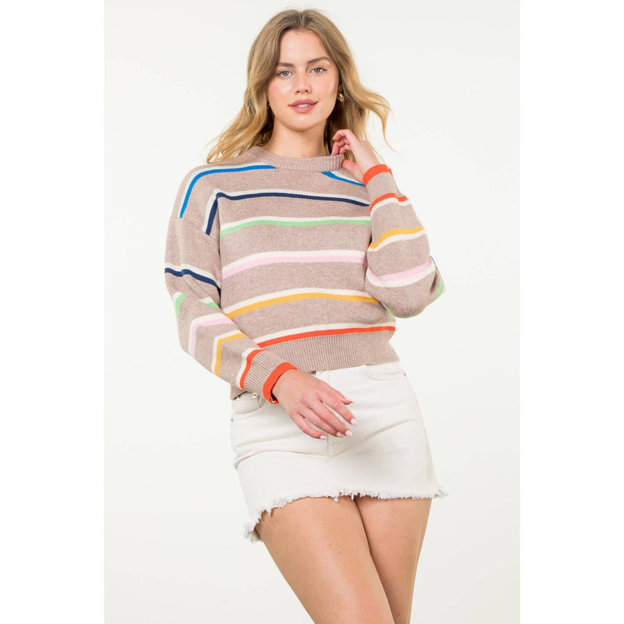 THML - Striped Knit Sweater