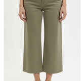 Wide Leg Crop Jeans in Fine Sage, by OAT