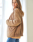 Washed Soft Comfy Quilting Zip Closure Jacket (Various colors), Davi & Dani