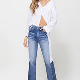 SUPER HIGH RISE STRAIGHT CROP W SIDE BLOCKING PANEL, Vervet