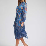 Current Air - Floral Printed Tiered Midi Dress