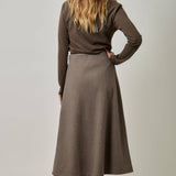 Mystree - Essential Wool Blend Midi Skirt