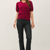 Be Cool - POINTELLE SHORT SLEEVE CARDIGAN