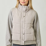 Mystree - Mixed Media Puffer Jacket