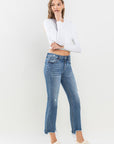 Lovervet Mid Rise Frayed Hem Jeans (online only)